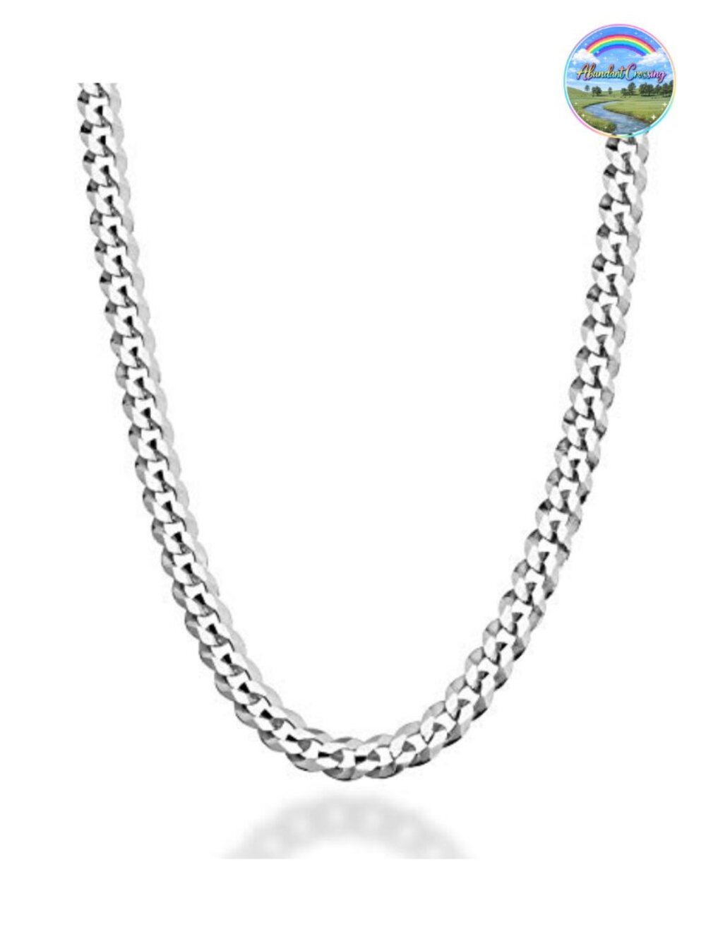 925 Sterling Silver 5mm Cuban Link Chain Necklace Italy 24in